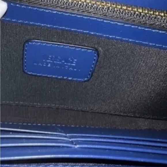 NEW Versace La Medusa Navy Leather Zip Around Long Wallet - Picture 4 of 6